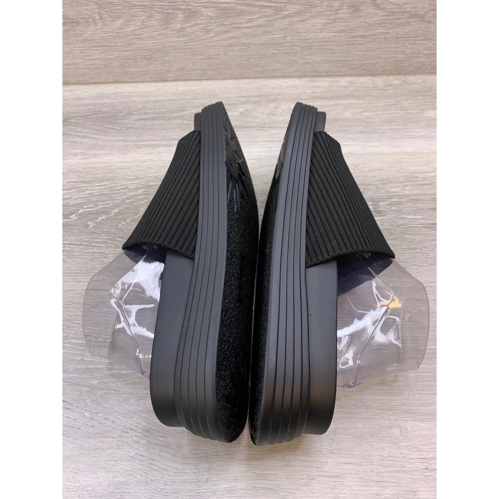 Alegria Women's Black Ribbed Textile Platform Slide Sandals 11.5 Comfort Shoes - Picture 5 of 11